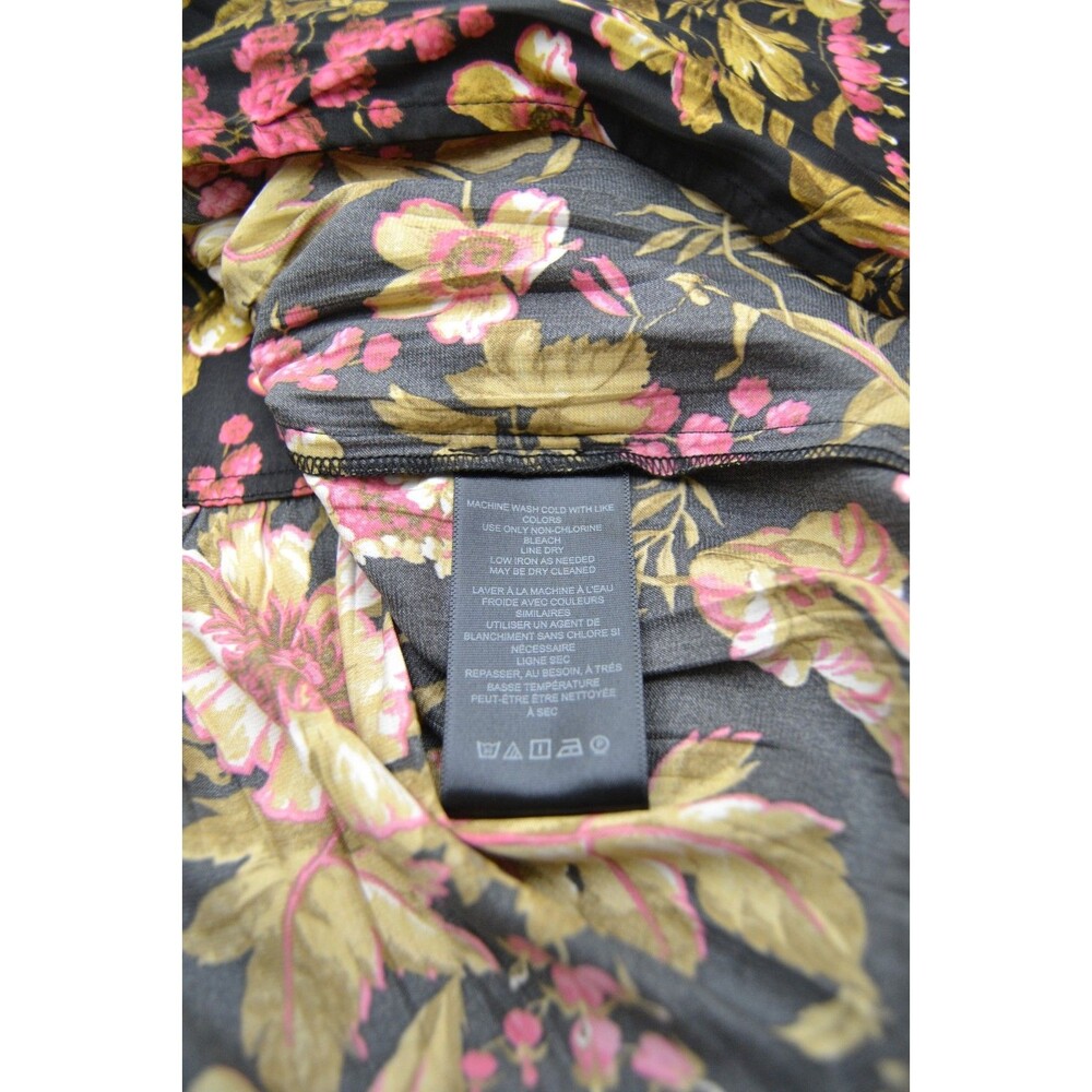 NWT Anthropologie Tunic Top Blouse Shirt Size M Deep-V Floral Long Sleeve Boho - Picture 10 of 13